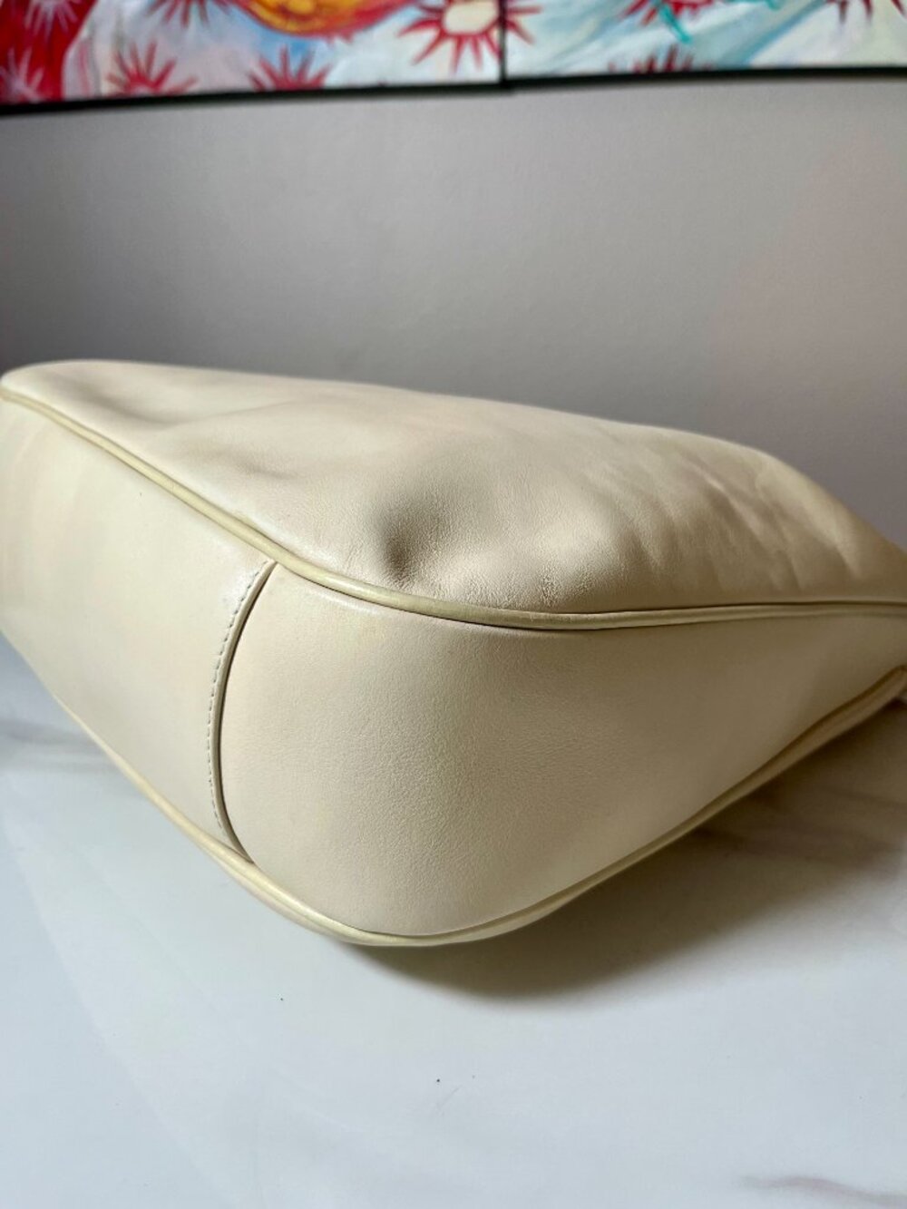 Gucci Tom Ford Vintage Y2K Bamboo Cream Calf Leather Hobo - Picture 9 of 16